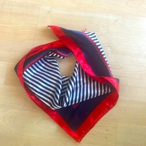 Beautiful soft red white blue scarf